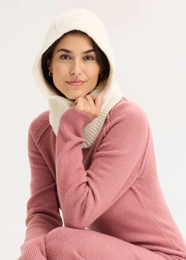 Cagoule en maille • blanc nacré • product-page.page-title-suffix