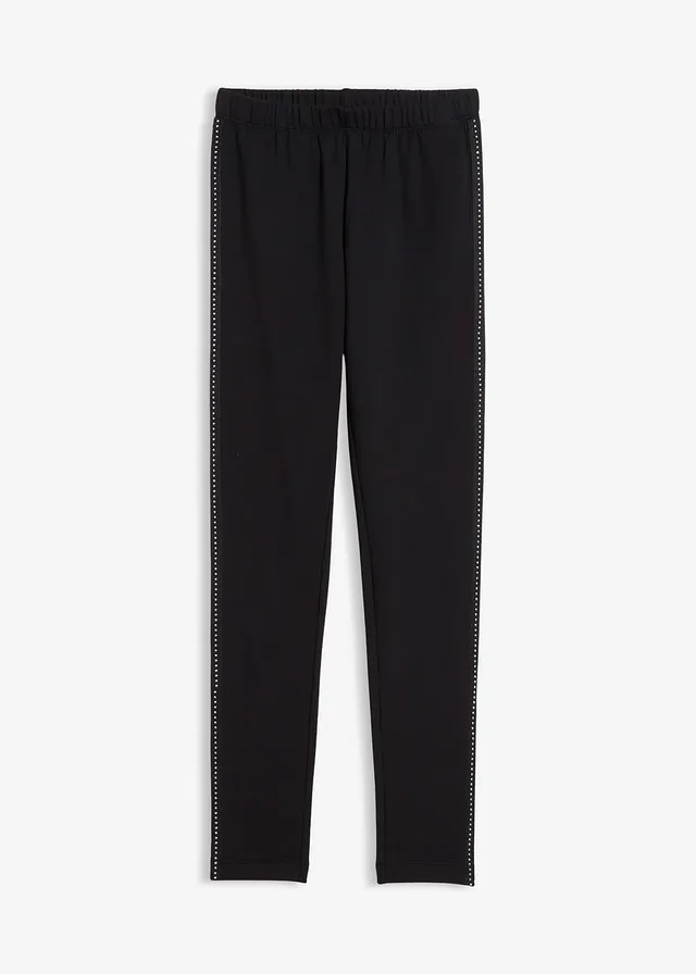 Legginsy ocieplane z ćwiekami na szwie - Bonprix