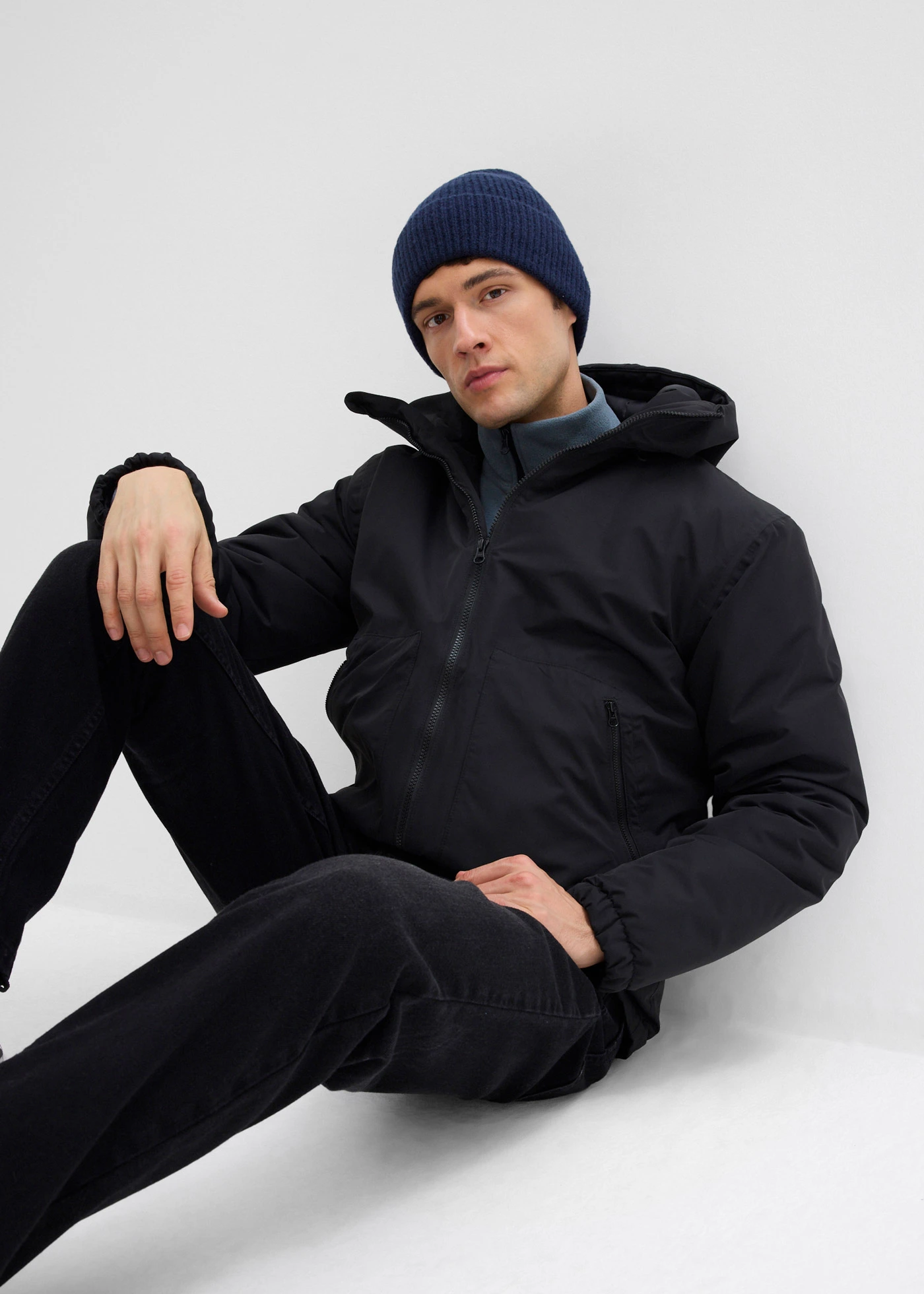 Parka chaude et doublée, déperlante • noir • Boutique bonprix