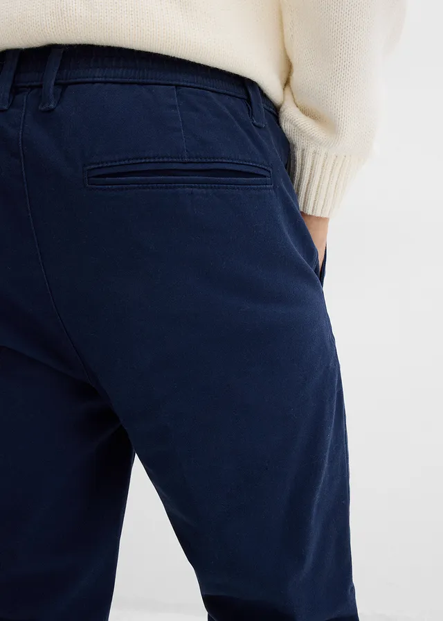 Pantalon chino regular avec doublure chaude en flanelle, fuselé • bleu foncé • product-page.page-title-suffix