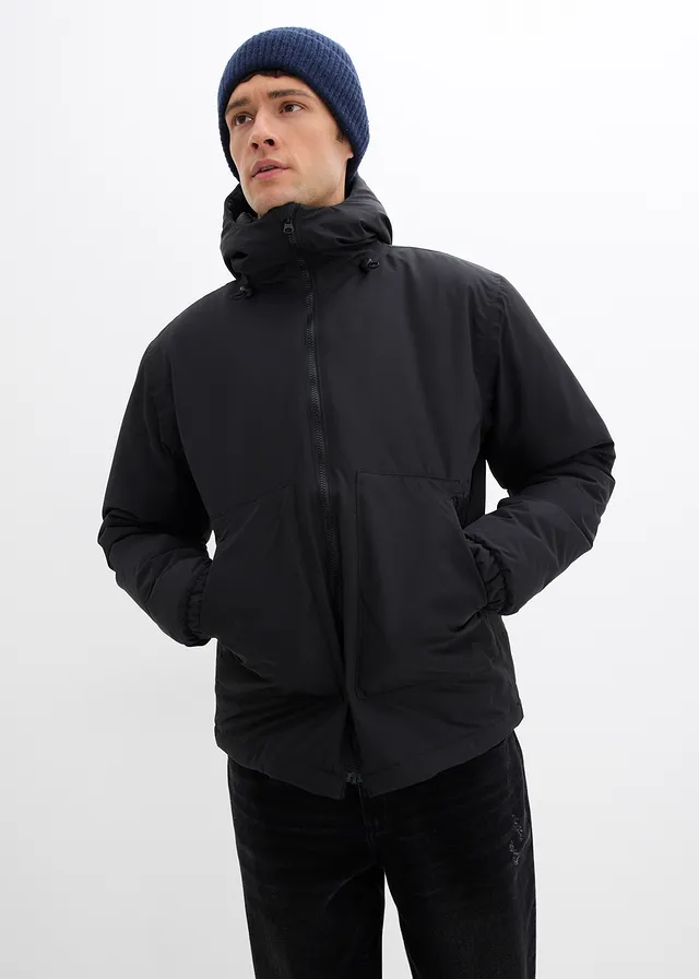 Parka chaude et doublée, déperlante, Couleur: noir