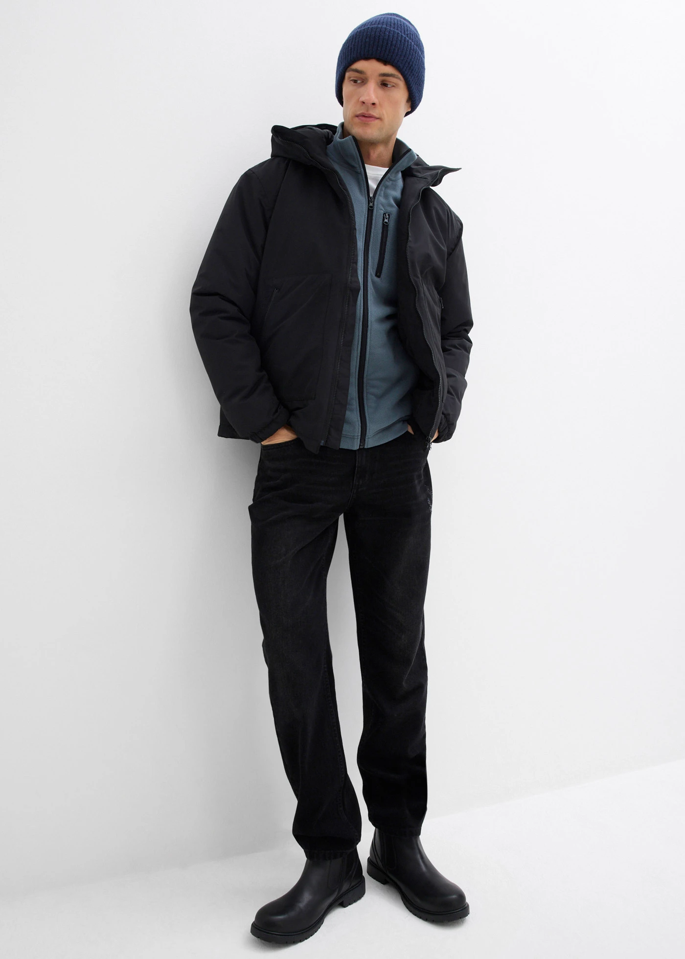 Nepromokavá funkční bunda s hřejivou podšívkou • černá • bonprix obchod