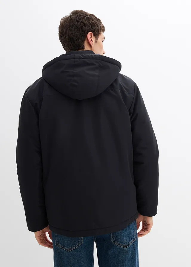Parka d’hiver 3en1 avec gilet intérieur amovible en polaire, Couleur: noir