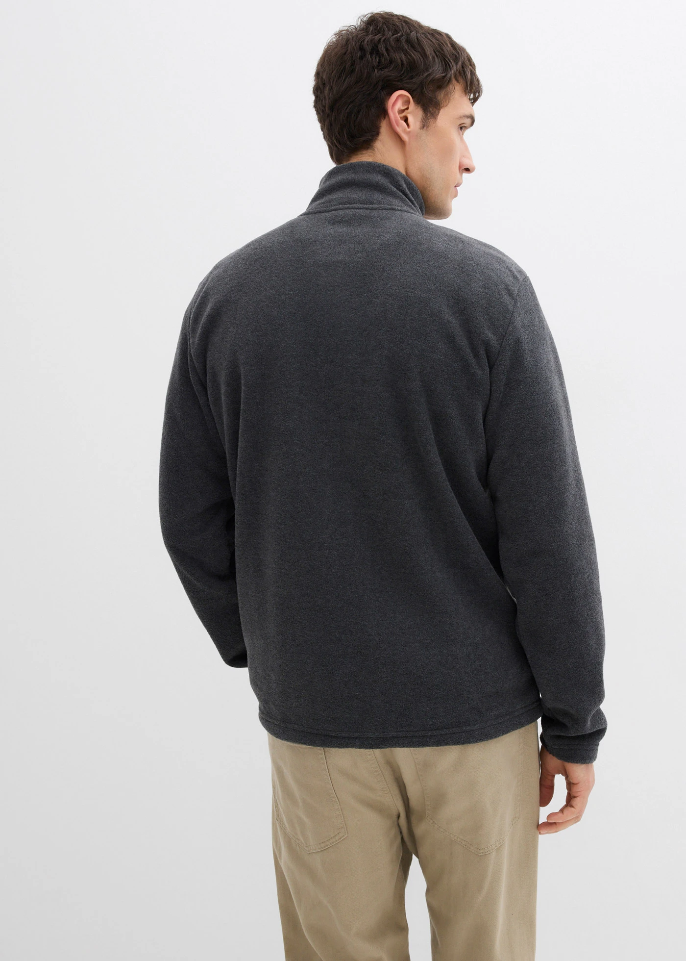 Veste polaire douce à poches sur le côté • anthracite chiné • Boutique bonprix