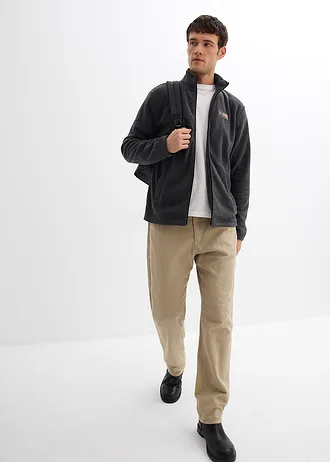 Zacht fleece vest met steekzakken • antraciet gemêleerd • bonprix online shop