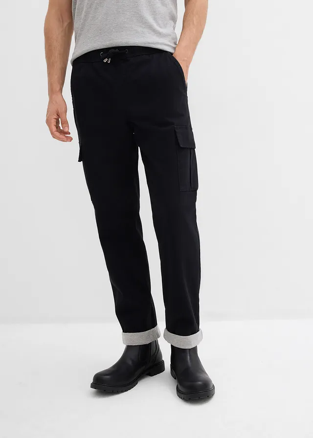 Pantalon jogger chaud et loose, fuselé • noir • product-page.page-title-suffix