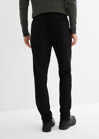 Pantalon jogger aspect laine, regular • noir • Boutique bonprix