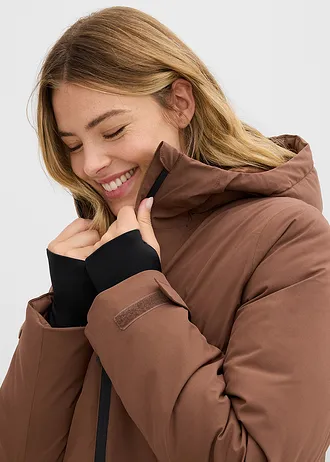 Ski-jas met sneeuwvanger • lichtbruin • bonprix online shop