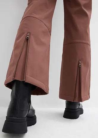 Lyžiarske oblečenie, vodu odpudzujúce, teplo podšívané, softshell • svetlohnedá • obchod bonprix