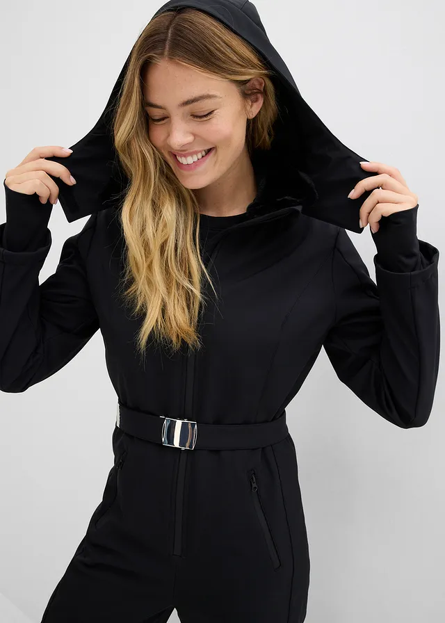 Vízlepergető, melegen bélelt, Softshell sí együttes • fekete • bonprix áruház
