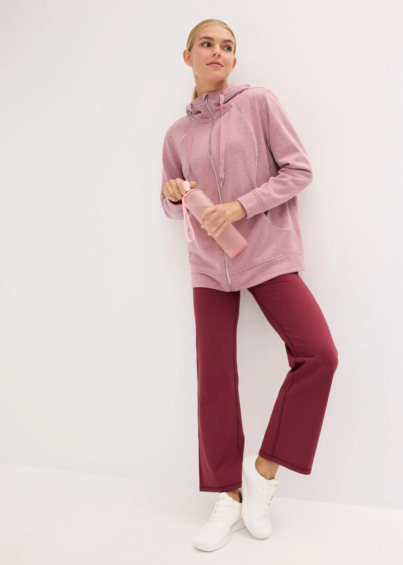 Thermo outdoor jas, sneldrogend • roze gemêleerd • bonprix online shop