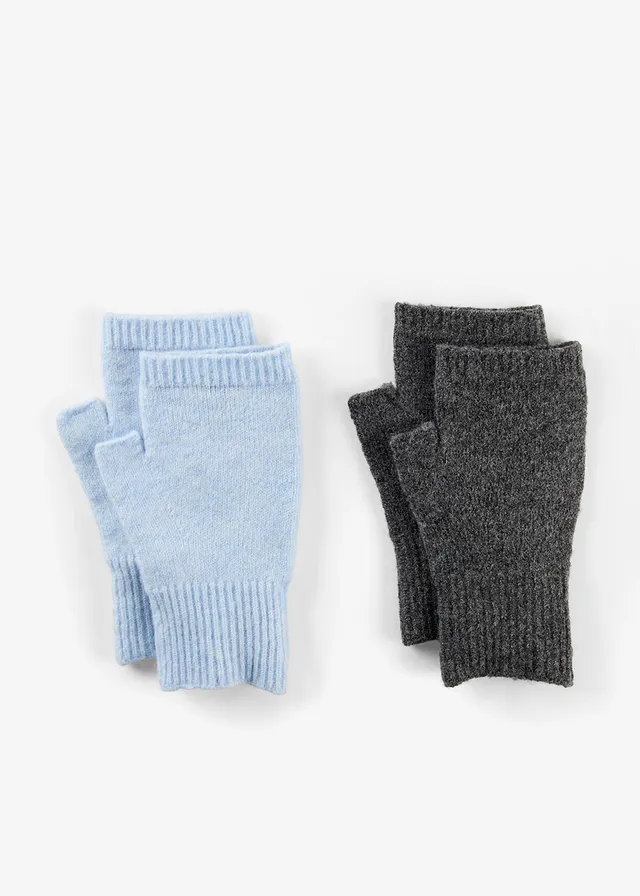 Armwarmers (set van 2) • lichtblauw/grijs • bonprix online shop