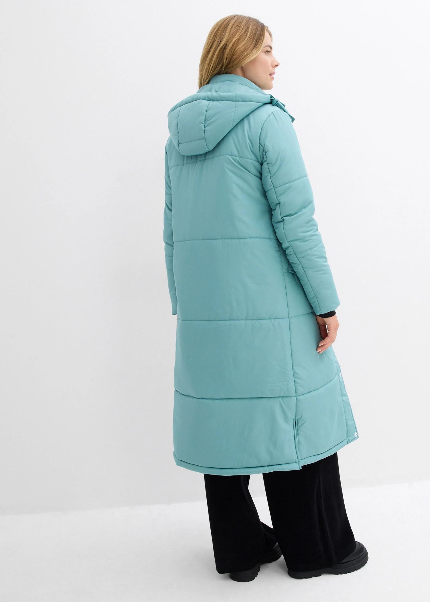 Lange, gewatteerde outdoor jas met isolerende warmtetechnologie • mineraalblauw • bonprix online shop