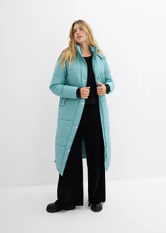 Lange, gewatteerde outdoor jas met isolerende warmtetechnologie • mineraalblauw • bonprix online shop