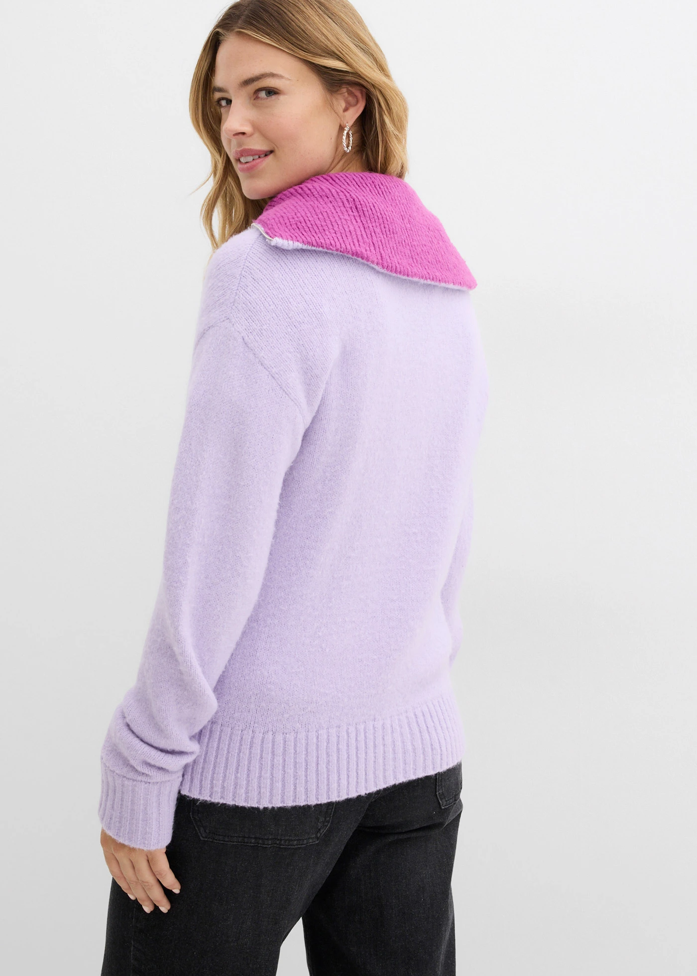 Pull camionneur • parme-fuchsia foncé • Boutique bonprix