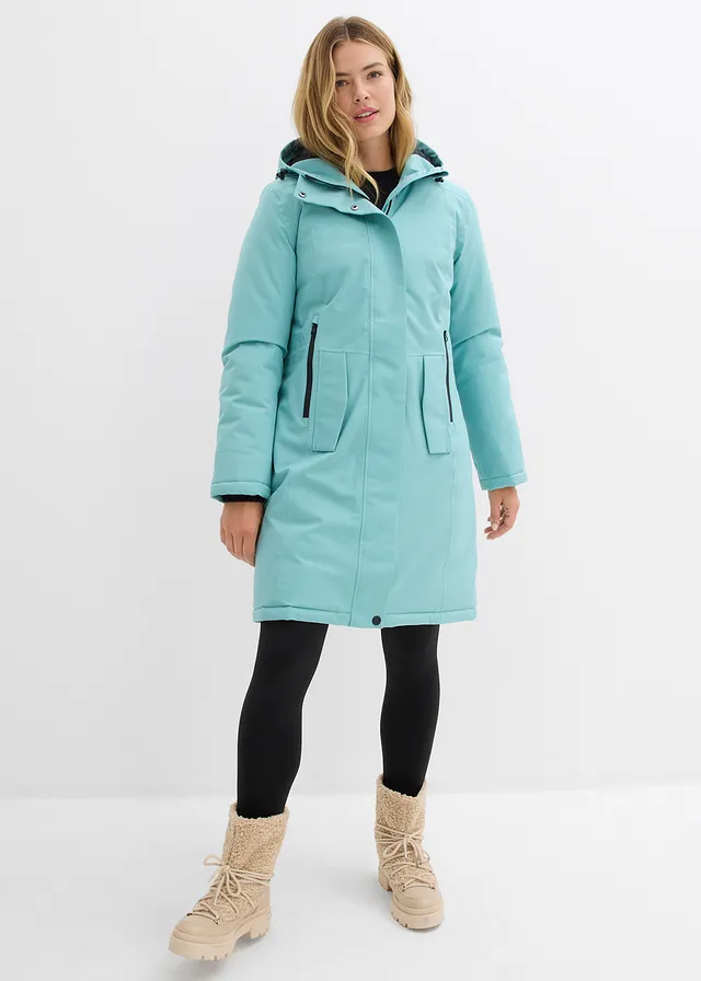 Parka technique déperlante, Couleur: turquoise clair