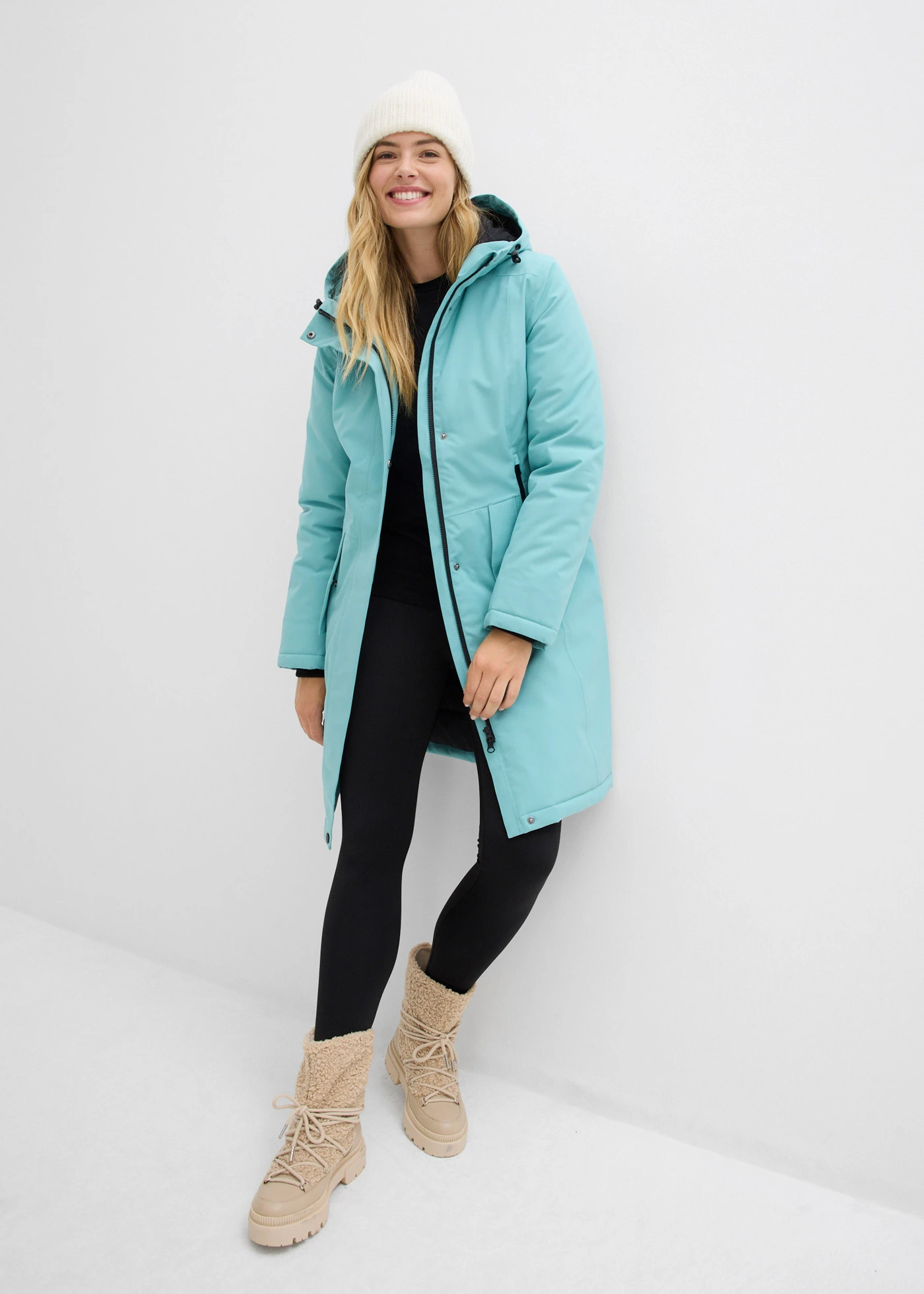Parka technique déperlante • turquoise clair • Boutique bonprix
