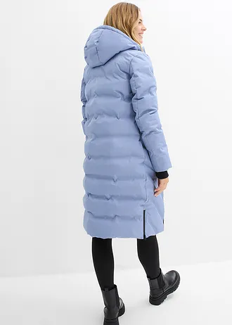 Lange gewatteerde jas • mat blauw • bonprix online shop
