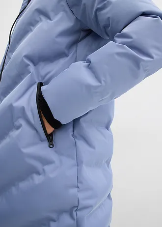 Lange gewatteerde jas • mat blauw • bonprix online shop
