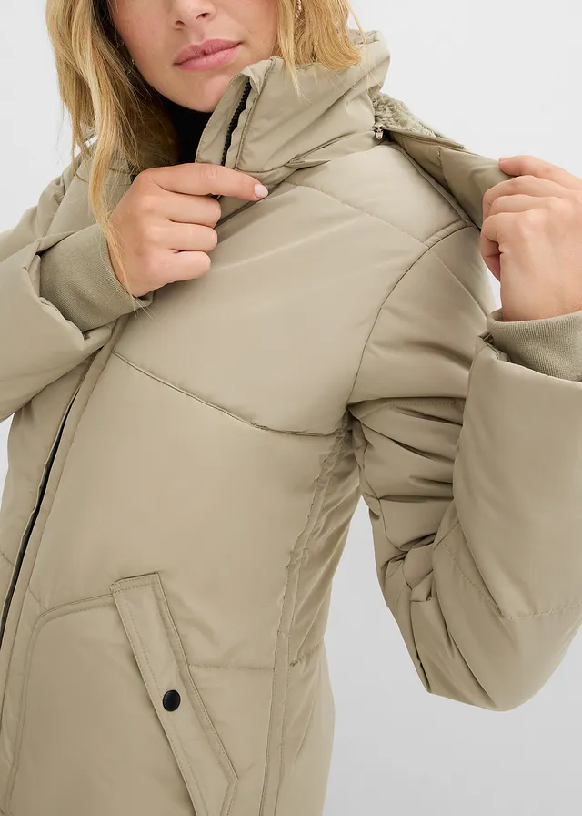 Prešívaný kabát, odpudzujúci vodu • new khaki • obchod bonprix