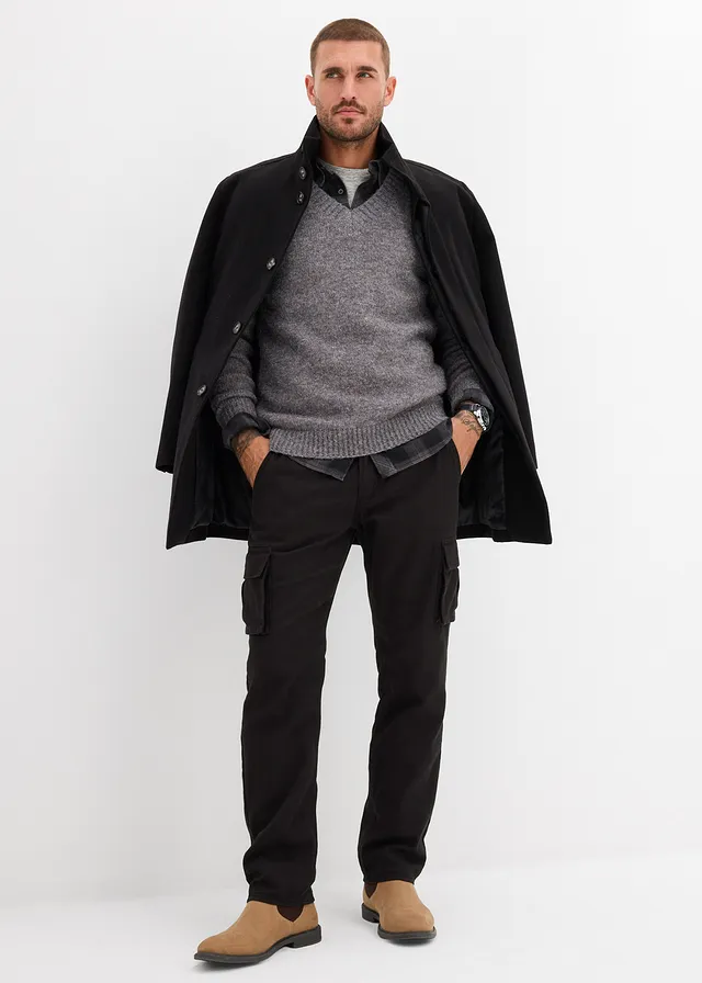 Pull en grosse maille facile d’entretien noir