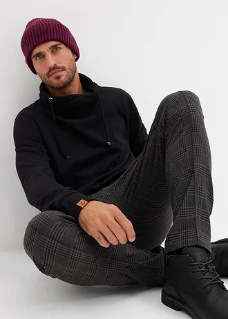 Sweat col châle 100% coton • noir • Boutique bonprix