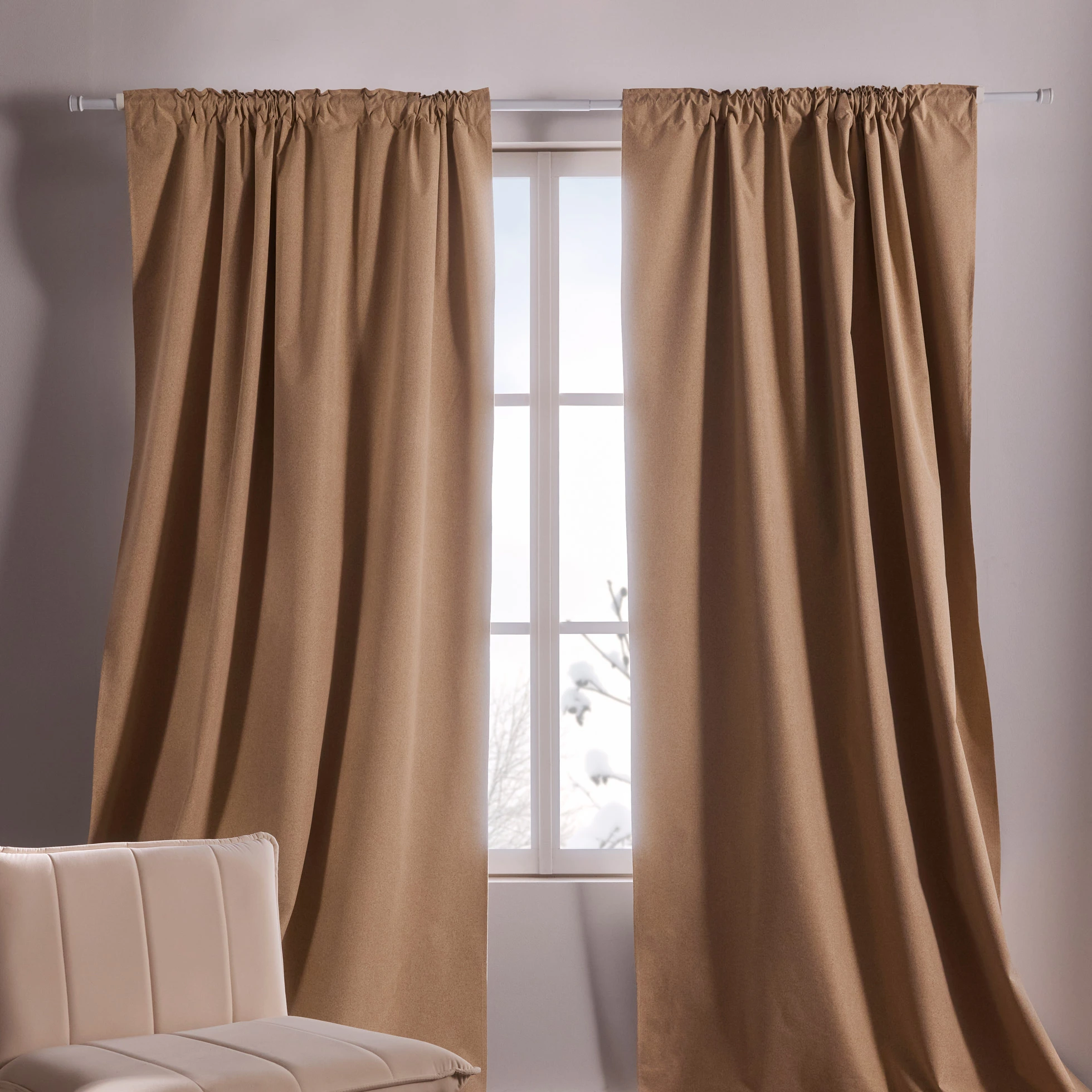 Zatemňovací závěs s povrstvenou zadní stranou, také v extra délce (1 ks v balení) • béžová • bonprix obchod