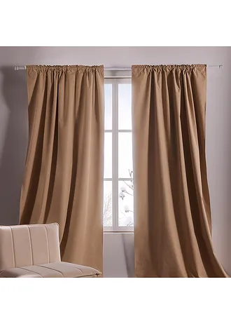 Zatemňovací závěs s povrstvenou zadní stranou, také v extra délce (1 ks v balení) • béžová • bonprix obchod