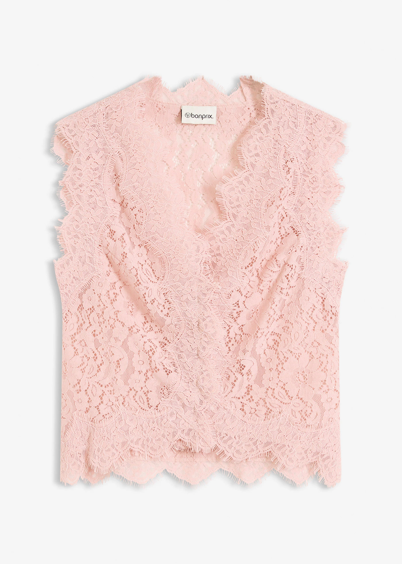 Csipke mellény • vintage rózsaszín • bonprix áruház