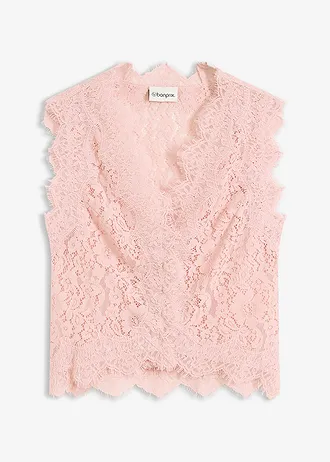 Čipkovaná vesta • vintage ružová • obchod bonprix
