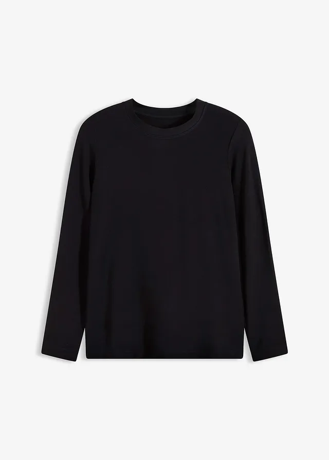 Bluză termo subțire, cu mânecă lungă • negru • magazin bonprix