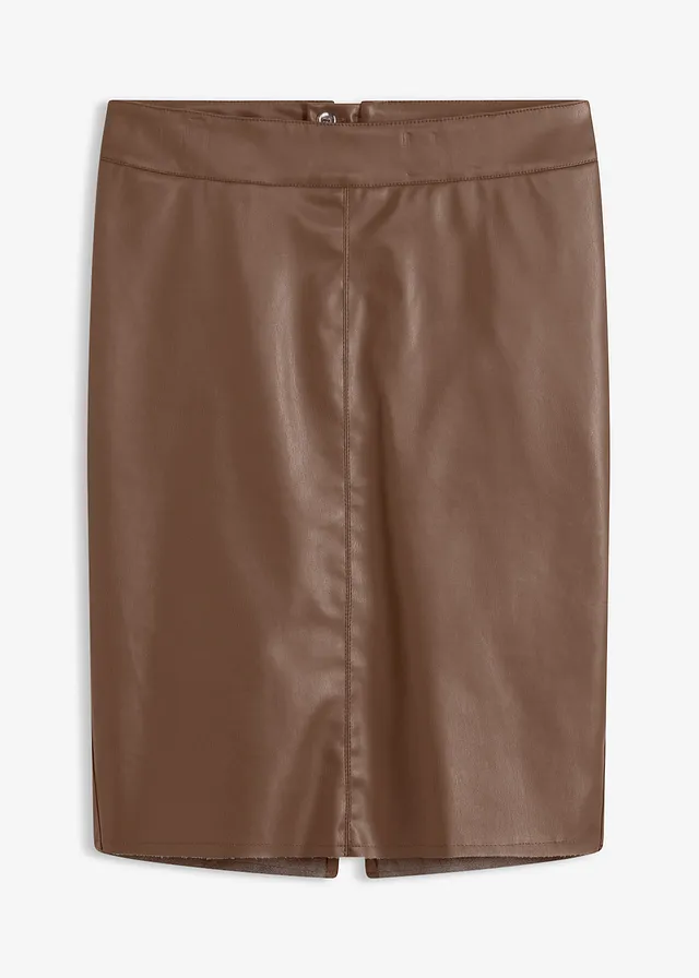 Fustă creion din imitație de piele