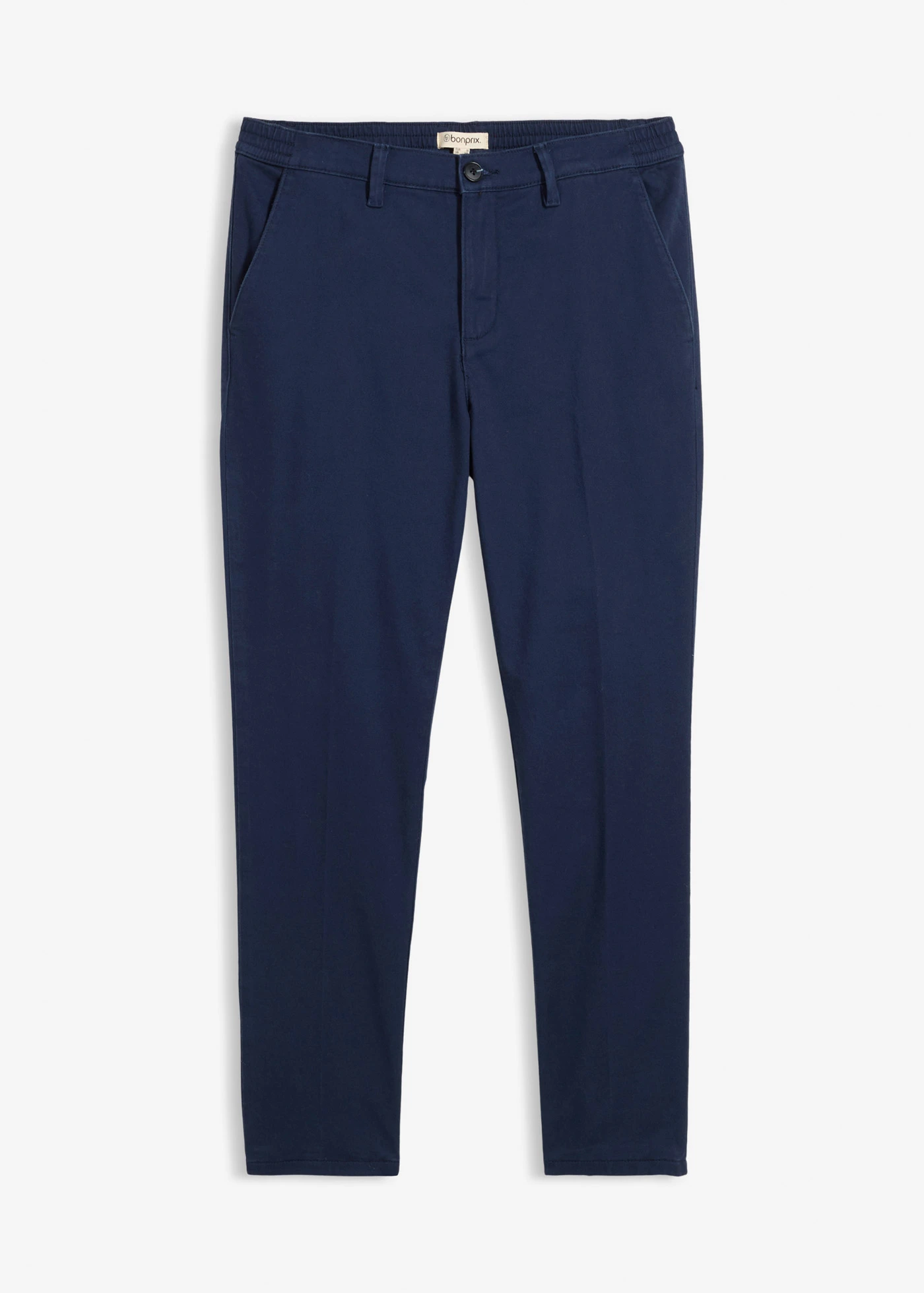 Pantaloni chino Regular Fit cu căptușeală termo din flanel, tapered • bleumarin • magazin bonprix