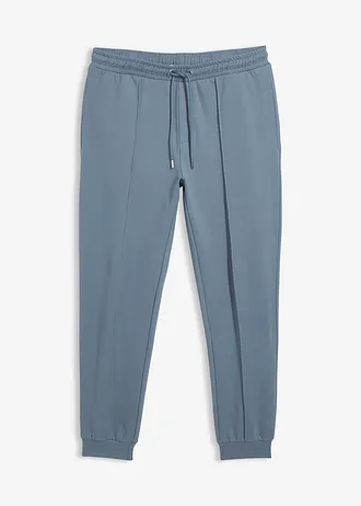Pantalon de jogging doux et élégant avec passepoil • bleu fumé • Boutique bonprix