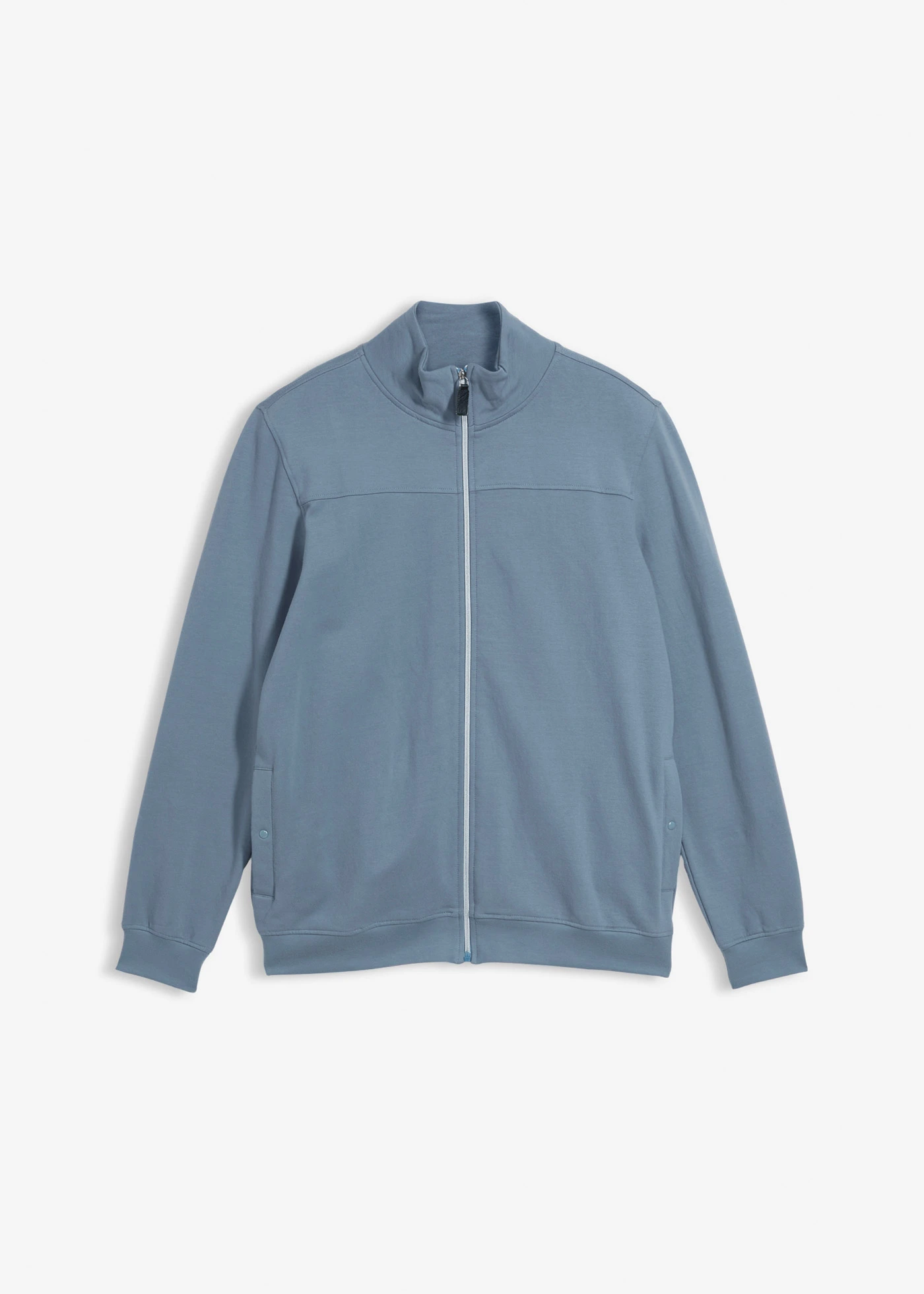 Elegancka bluza rozpinana z miękkiej mieszanki bawełny • niebieski dymny • sklep bonprix