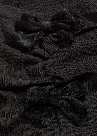 Tričko s dlouhým rukávem ze strukturovaného krepu • černá • bonprix obchod