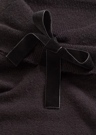 Pull oversize à encolure Bardot, Couleur: noir