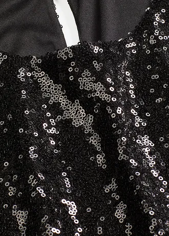 T-shirt manches longues à sequins • noir • Boutique bonprix