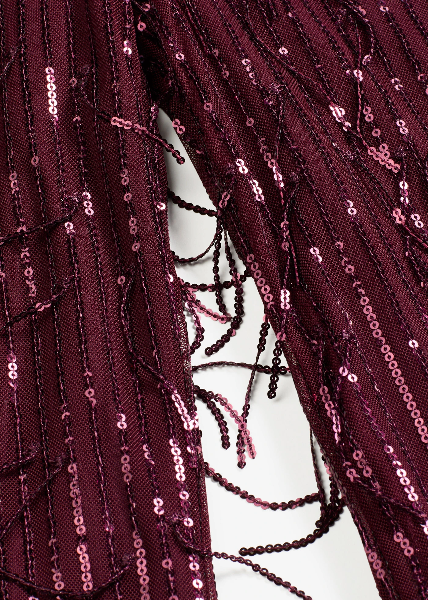 Spodnie z cekinami i frędzlami • czerwony winny • sklep bonprix