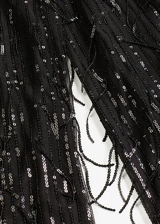 Pantalon à sequins et franges • noir • Boutique bonprix