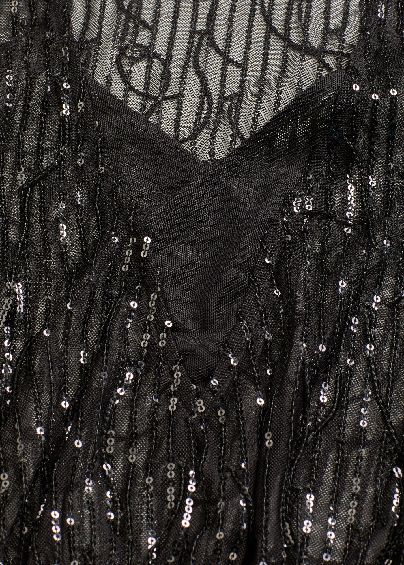 Blouse à sequins et franges • noir • Boutique bonprix