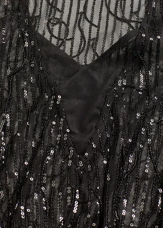 Blouse à sequins et franges • noir • Boutique bonprix