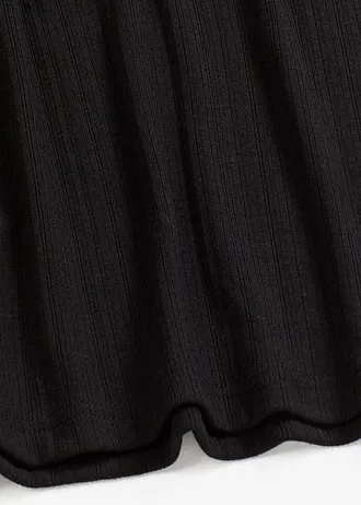 Prążkowana bluzka z długim rękawem • czarny • sklep bonprix