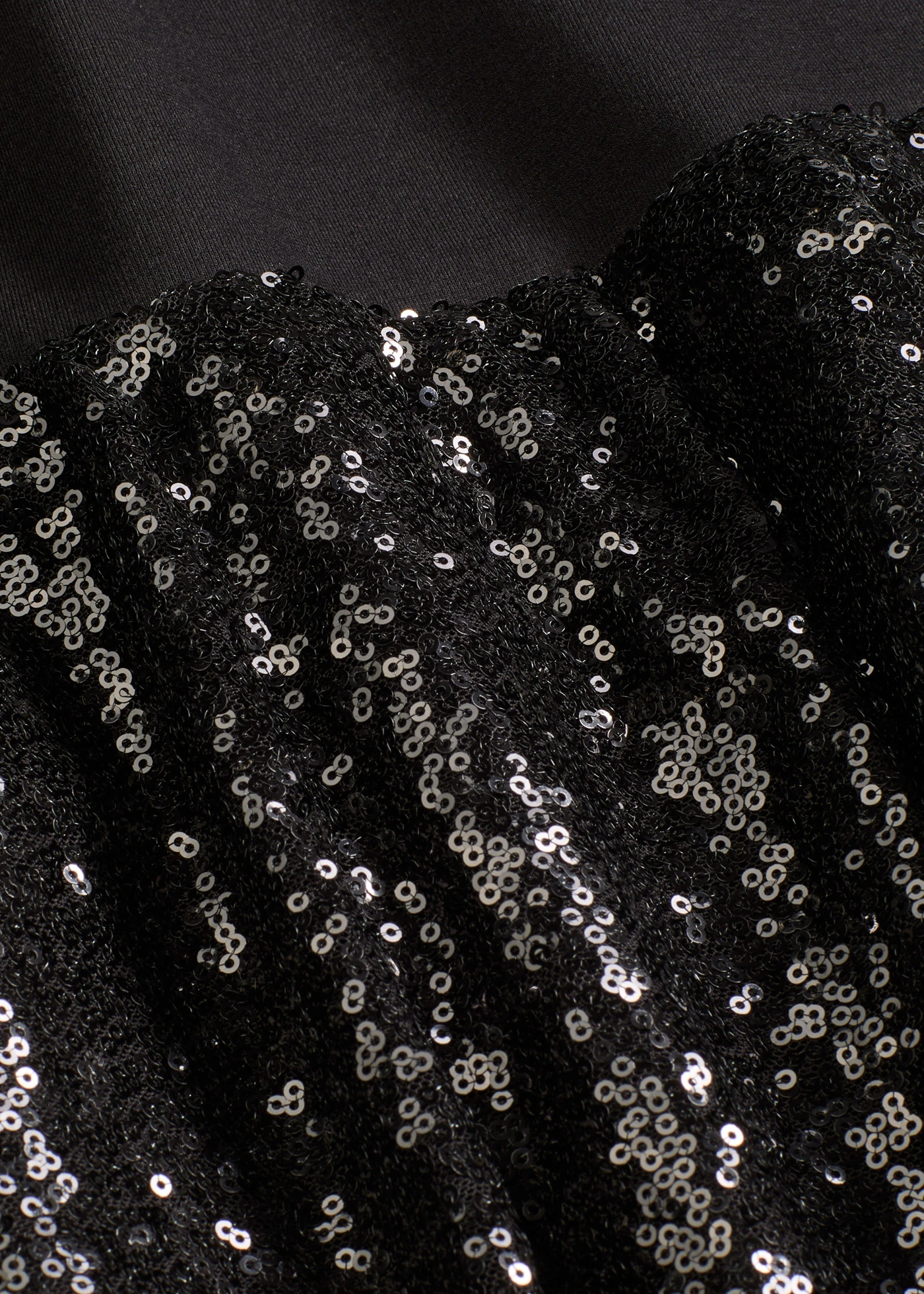 Robe à sequins en jersey milano confortable • noir • Boutique bonprix