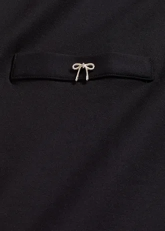 Mini jurk in een soepele viscosemix, Kleur: zwart