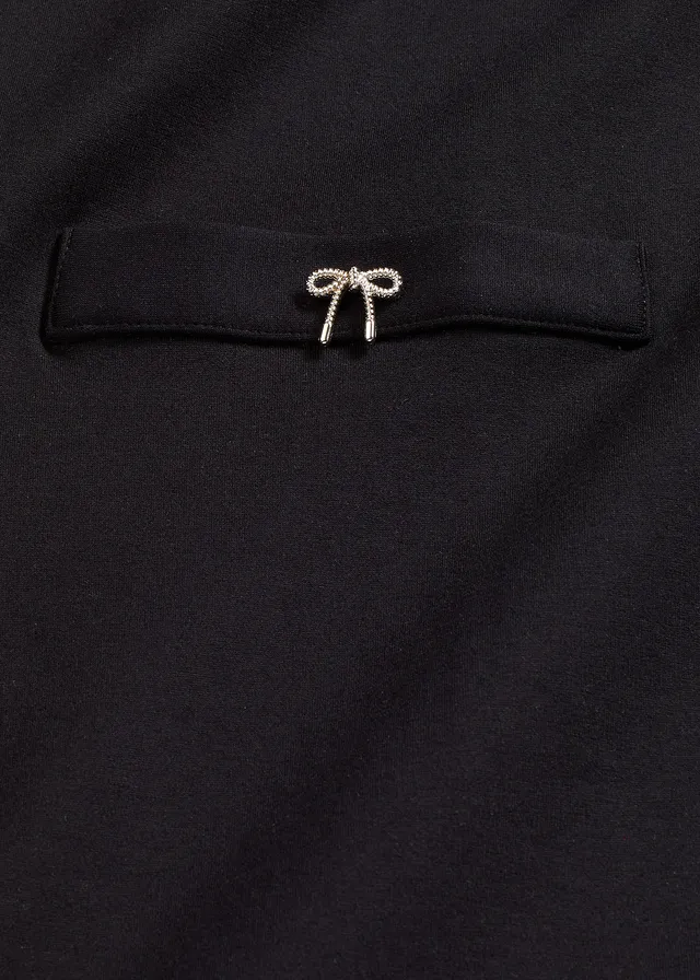 Robe courte en Punto di Roma • noir • product-page.page-title-suffix