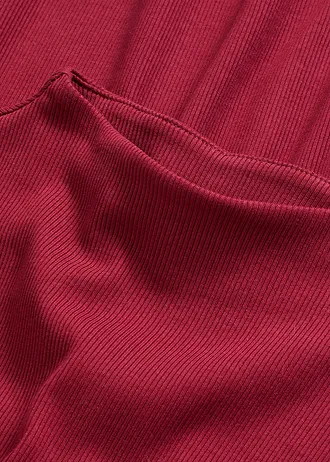 Geribde longsleeve • robijnrood • bonprix online shop