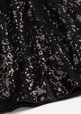 Mini-jupe à sequins • noir • Boutique bonprix