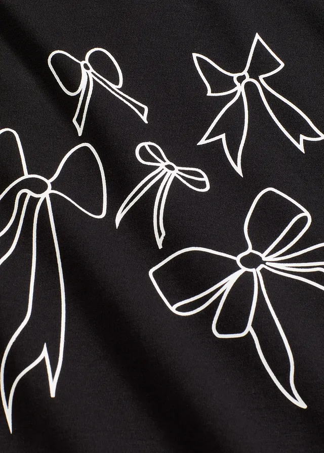 T-shirt manches longues 100% coton • noir imprimé • product-page.page-title-suffix