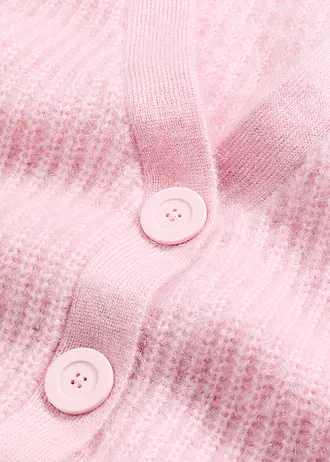 Geribbelde grofgebreide trui met glanseffect • kristalroze • bonprix online shop